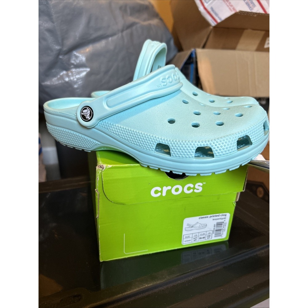 Crocs Adult Unisex Women's 9, Men's 7 Classic Clog Ice/Baby Blue 10001-409 NIB